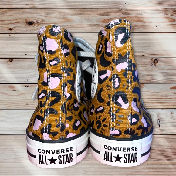Converse Chuck Taylor Brown Leopard and Pink Spots Make Magic- Women’s Size 7.5 - Picture 3 of 10